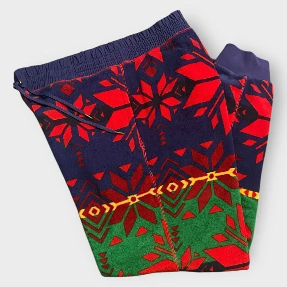 Polo Ralph Lauren Snowflake Fair-Isle Graphic Fleece Jogger Sweatpants size XL